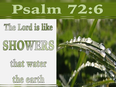 Psalm 72:6 He Is Like The Dew On The Mown Grass (white)